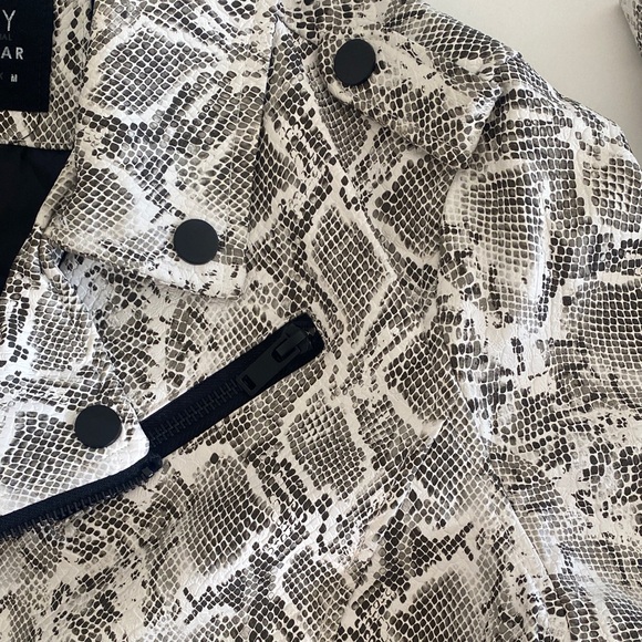 Vintage Monochrome Snakeskin Faux Leather Jacket - Picture 2 of 5